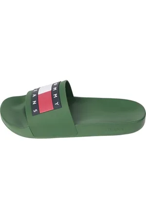 Tommy Hilfiger Uomo Scarpe da Mare con Logo, Verde (Terrain), 46