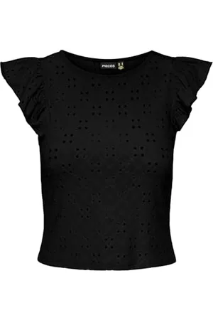 Pieces® Pcmimi SL O-Neck Frill Top BC, , M Donna