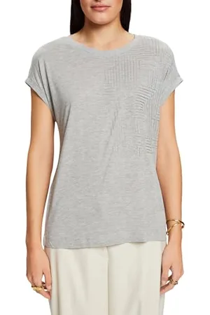 ESPRIT 113EO1K312 T-Shirt, 044/grigio Chiaro 5, M Donna
