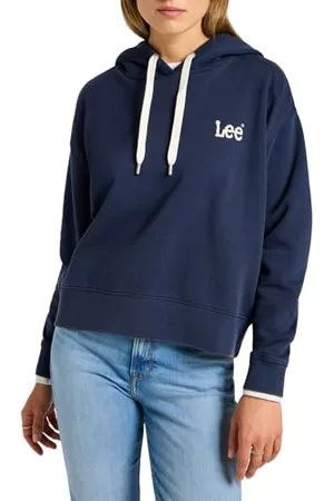 Lee Felpa con Cappuccio Essential, (Mood Indigo), XS Donna