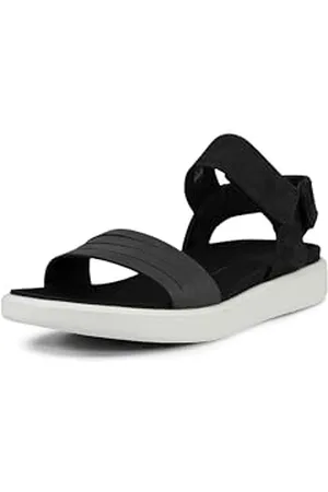 Ecco Flowt W Flat Sandal, Donna, (Black), 38 EU