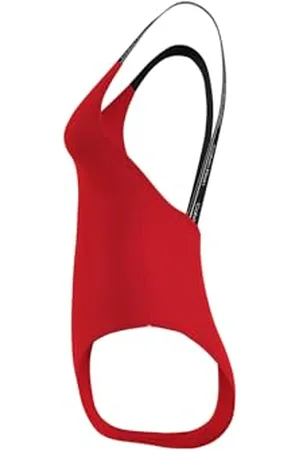 Calvin Klein Costume da Bagno Donna One Piece Scollatura sulla Schiena, (Cajun Red), XL