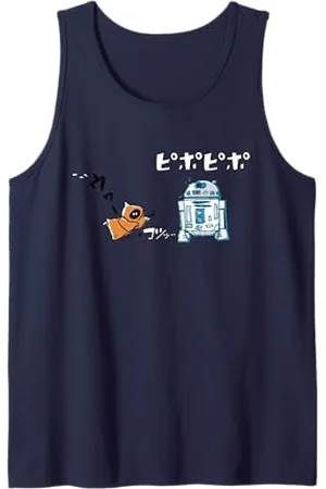 STAR WARS R2-D2 and Clumsy Jawa Japan Cute Kawaii Doodle Canotta