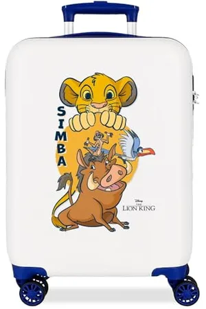 Disney Il Re Leon Simba & Friends Valigia per Bambini Rigida Chiusura a combinazione Laterale 4 Ruote Bagaglio a Mano è realizzato in ABS, un materiale rigido e leggero., Simba Friends, Taglia unica