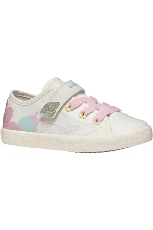 Geox J GISLI Girl C, Scarpe da Ginnastica, White/Pink, 28 EU