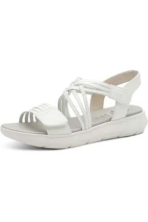 Jana Damen Sandalen Flach mit Klettverschluss Vegan, Sandali Bassi Donna, , 39 EU