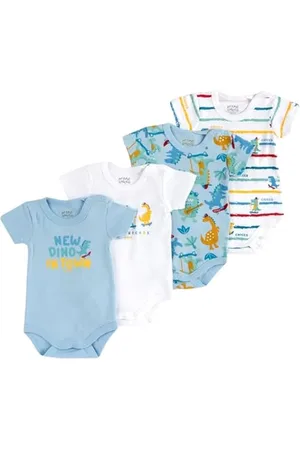 chicco Set Body Con Maniche Corte in cotone , Body Unisex 0-24, , 15 mesi (pacco da 4)