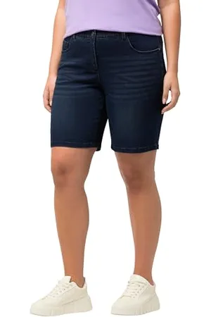 Ulla Popken Jeansbermuda Basic Pantaloni Eleganti da Uomo, , 47W / 32L Donna