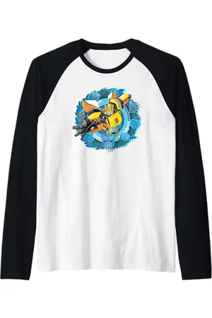 TRANSFORMERS Evergreen Christmas Bumblebee Wreath Maglia con Maniche Raglan