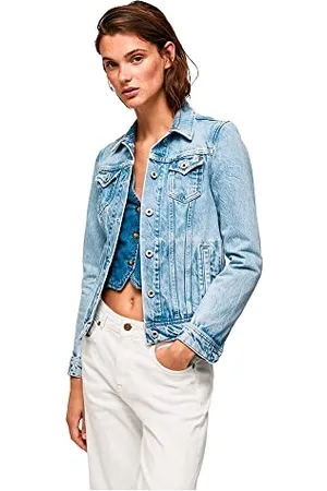 Pepe Jeans Thrift, Giacca Donna, (Denim-MM6), XS