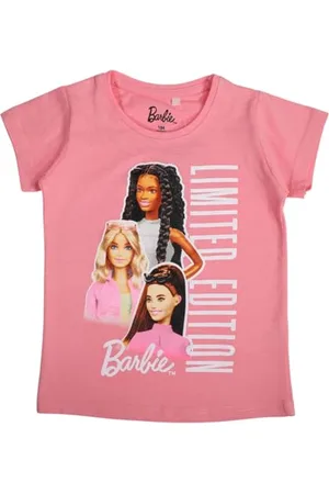 Disney T-Shirt Bambina a Maniche Corte Barbie, , 10 Anni Unisex Kids