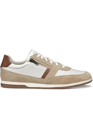 Geox U Renan A, Scarpe da Ginnastica Uomo, White/Beige, 39 EU