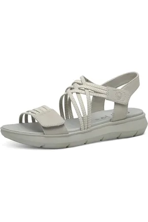 Jana Damen Sandalen Flach mit Klettverschluss Vegan, Sandali Bassi Donna, , 37 EU