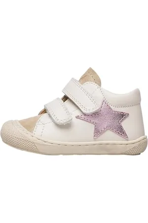 Naturino KOLDE VL-Scarpine Primi Passi in Pelle e Suede-Panna, 25