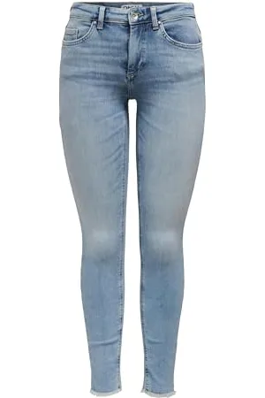 ONLY Onlblush Mid Skin Ank RW DNM Cro349 Noos Jeans Skinny Fit, , XXS / 30L Donna