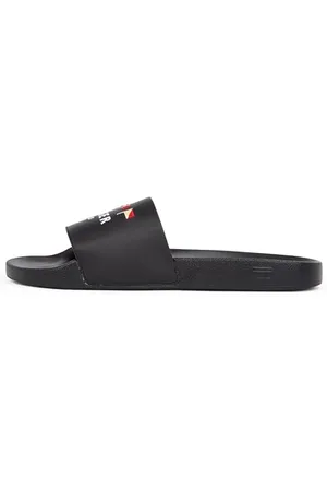 Tommy Hilfiger Uomo Scarpe da Mare Flags con Logo, (Black), 45