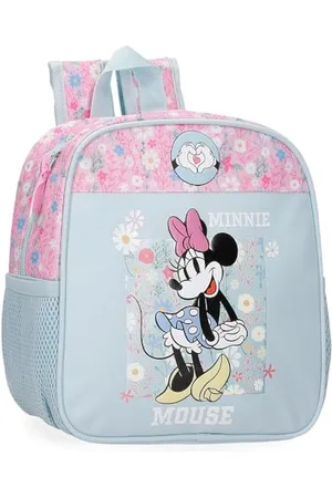 Disney Minnie Happy Zaino per bambini, zaino scolastico, realizzato in poliestere, tasche laterali, spalline larghe regolabili, maniglia superiore per appenderla, sistema magic Fix.