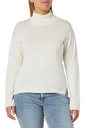 Benetton Maglia Ciclista M/L 103cd200r, Maglione Donna, Bianco Latte 074, M