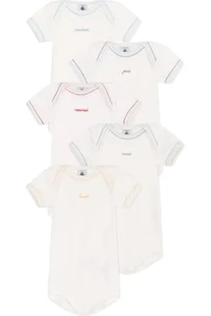 Petit Bateau A0cr2 Noi Body A Maniche Corte, , 6 Mesi (Pacco da 5) Unisex-Bimbi