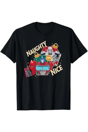 TRANSFORMERS Evergreen Christmas Naughty Or Nice Maglietta