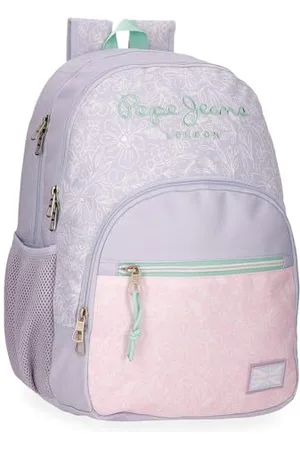 Pepe Jeans Renata Zaino scuola zaino per bambini realizzato in poliestere, spalline larghe e regolabili che si adattano, tasca frontale. Joumma Bags, , Taglia unica, Zaino doppio