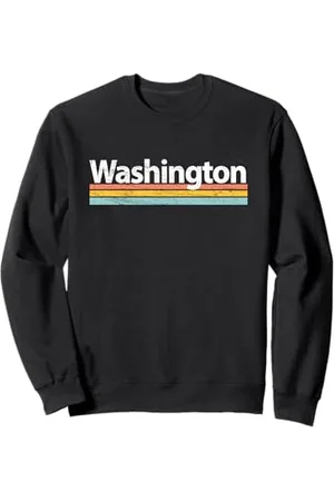 Graphic Club Inc. Washington - Vintage / Worn Design - Retro Stripes Classic Felpa