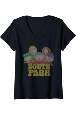 South Park Donna Kenny, Cartman, Kyle, Stan e Burri Maglietta con Collo a V