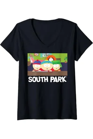 South Park Donna Scena del girato di gruppo di Maglietta con Collo a V