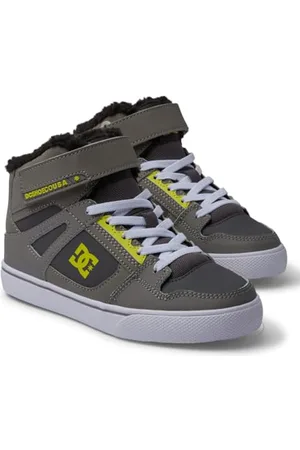 Dcshoes Pure High-Top WNT EV, Scarpe da Ginnastica, Grey/Grey/Green, 37 EU
