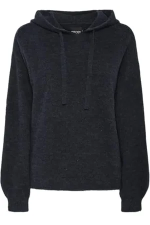 Pieces® Pcpiko LS-Felpa con Cappuccio Knit BC Maglione Lavorato a Maglia, , L Donna