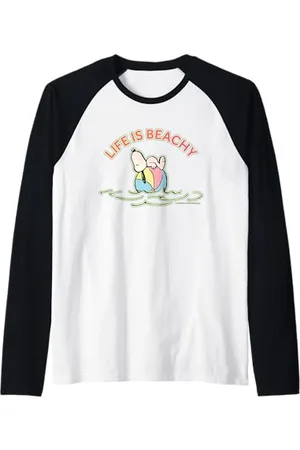Peanuts Snoopy Gifts Beachy Life Summer Beach Vibes Vibes Vintage Retrò Maglia con Maniche Raglan