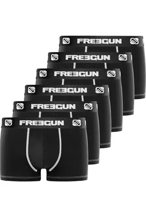 Freegun Boxer Uomo Cotone, ultra morbido e elasticizzato, set di 6, , Taglie L