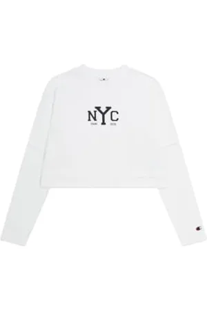 Champion Long Sleeve Crewneck T-Shirt Canottiera, , L Donna