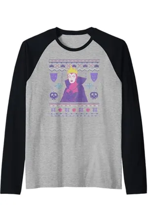 Disney Maglione natalizio Villains Biancaneve Evil Queen Maglia con Maniche Raglan