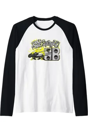 Spongebob Felice Salto Maglia con Maniche Raglan