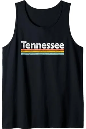Graphic Club Inc. Tennessee TN - Vintage / Worn Design - Retro Stripes Classic Canotta