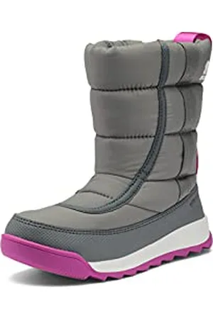 sorel Whitney 2 Puffy Mid WP, Stivali da Neve Impermeabili, Unisex - Bambini e ragazzi, Quarry/Grill Bambino, 31 EU