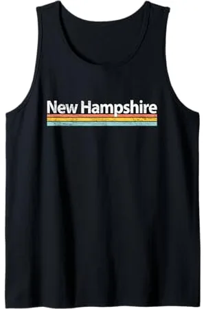 Graphic Club Inc. New Hampshire - NH- Vintage / Worn Design - Retro Stripes Canotta