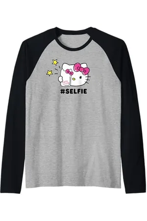 Hello Kitty Selfie Maglia con Maniche Raglan
