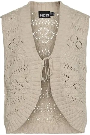 Pieces® Pcniana SL Vneck-Gilet in Maglia Lavorato, , S Donna