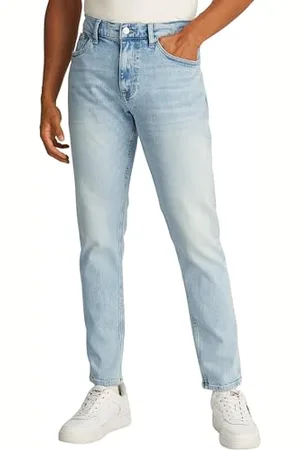 Tommy Hilfiger Uomo Jeans Austin Slim Tapered Fit, Blu , 32W / 28L