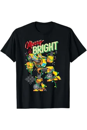 TRANSFORMERS Evergreen Christmas Merry & Bright Bumblebee Maglietta