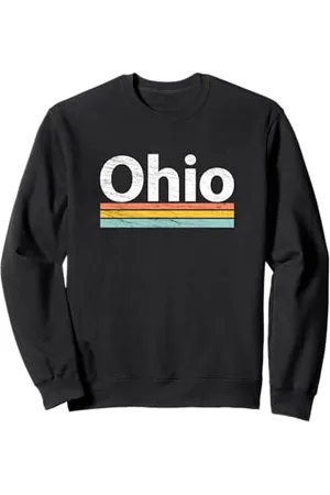 Graphic Club Inc. Ohio - OH - Vintage / Worn Design - Retro Stripes Classic Felpa