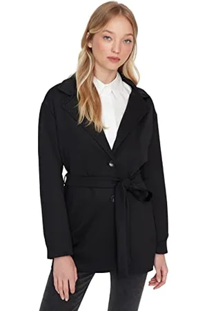 Trendyol Giacca Oversize Tinta Unita con Colletto a Risvolto Cappotto, , M Donna