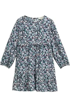 TOM TAILOR 1045132 Vestito, 37131-Stampa Floreale Multicolore Blu, 116-122 cm Bambina