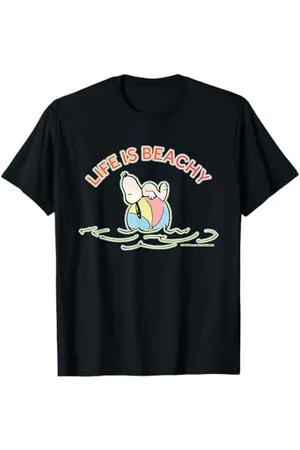 Peanuts Snoopy Gifts Beachy Life Summer Beach Vibes Vibes Vintage Retrò Maglietta