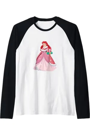 Disney Abito natalizio Princess La Sirenetta Ariel Maglia con Maniche Raglan