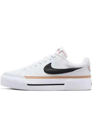 Nike Court Legacy Lift, Scarpe Donna, Bianco (White Black Hemp Team Orange), 42 EU