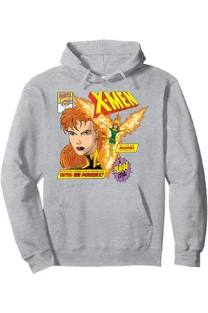 Marvel X-Men The Phoenix Mutant Jean Grigio Fumetto Felpa con Cappuccio