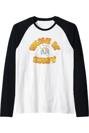 Peanuts Snoopy Gifts Take It Easy - Pallone da spiaggia estivo, stile retrò Maglia con Maniche Raglan